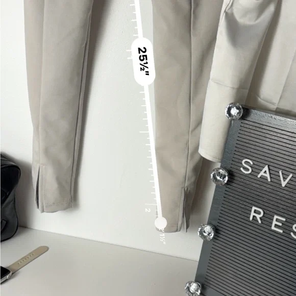 Chic Cream High-Waisted Skinny Pants - Picture 10 of 14